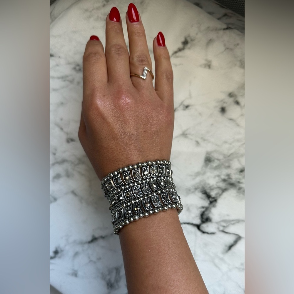 Elegant Silver Beaded Bracelet